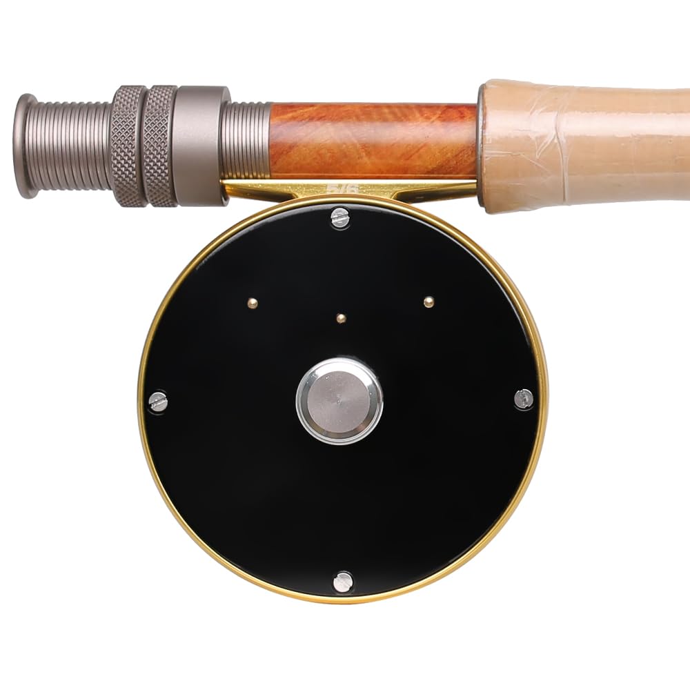 Raprance vintage reel shows five bold finish options close-up.