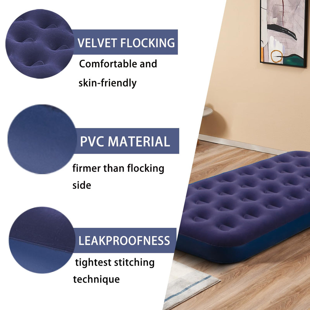 RAPTAVIS twin size air mattress used for camping as a versatile sleeping option