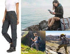 Raroauf women's cargo pants 8 pockets detail emphasizes practical storage for tools and keys.
