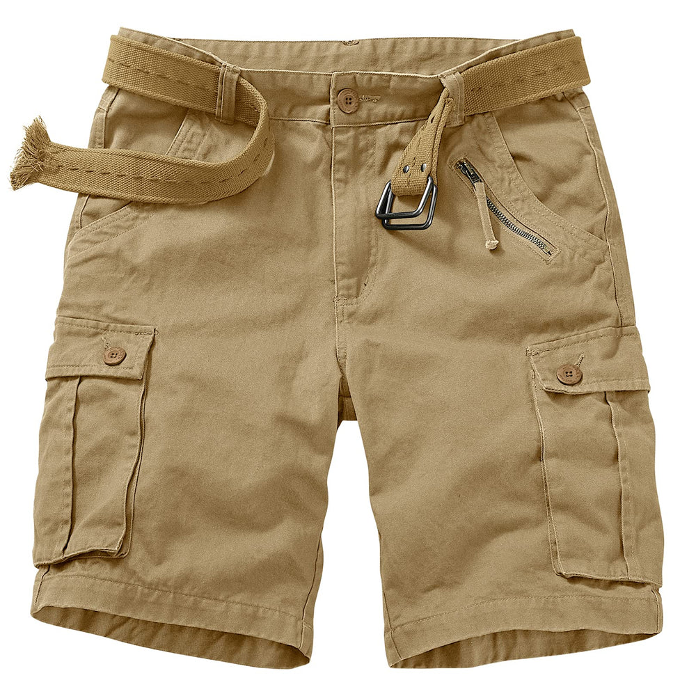Raroauf women's hiking cargo shorts front view with multi-pocket design for quick access