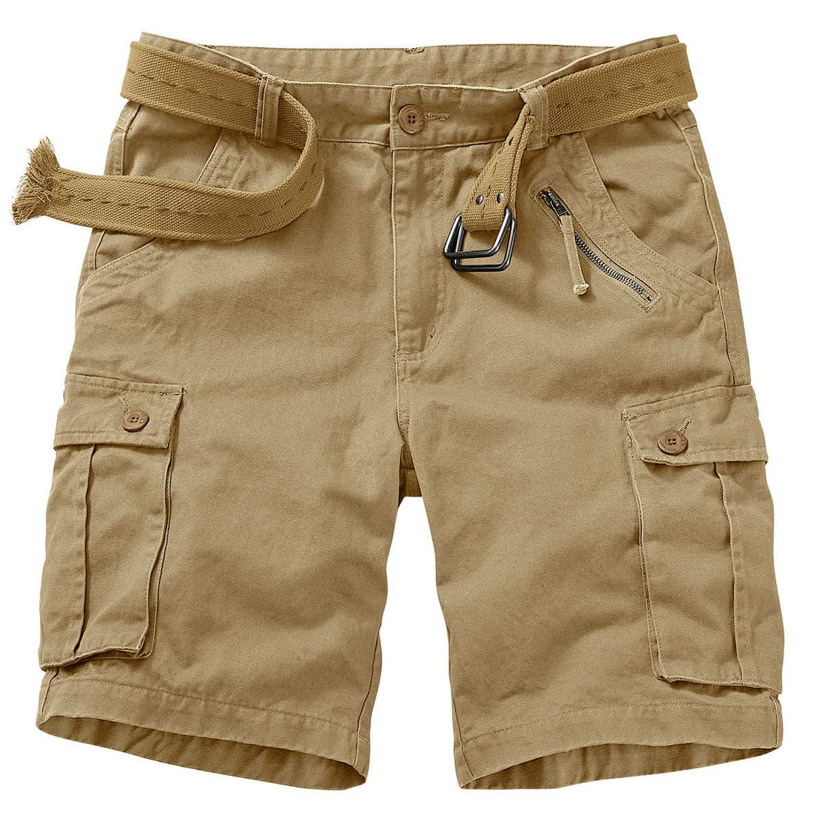 Raroauf women's hiking cargo shorts front view with multi-pocket design for quick access