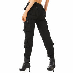 Raroauf work cargo pants side view emphasizes straight leg fit for boots