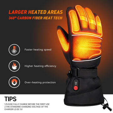 RARE SPACE heated gloves inner view highlights cozy insulation for cold rides