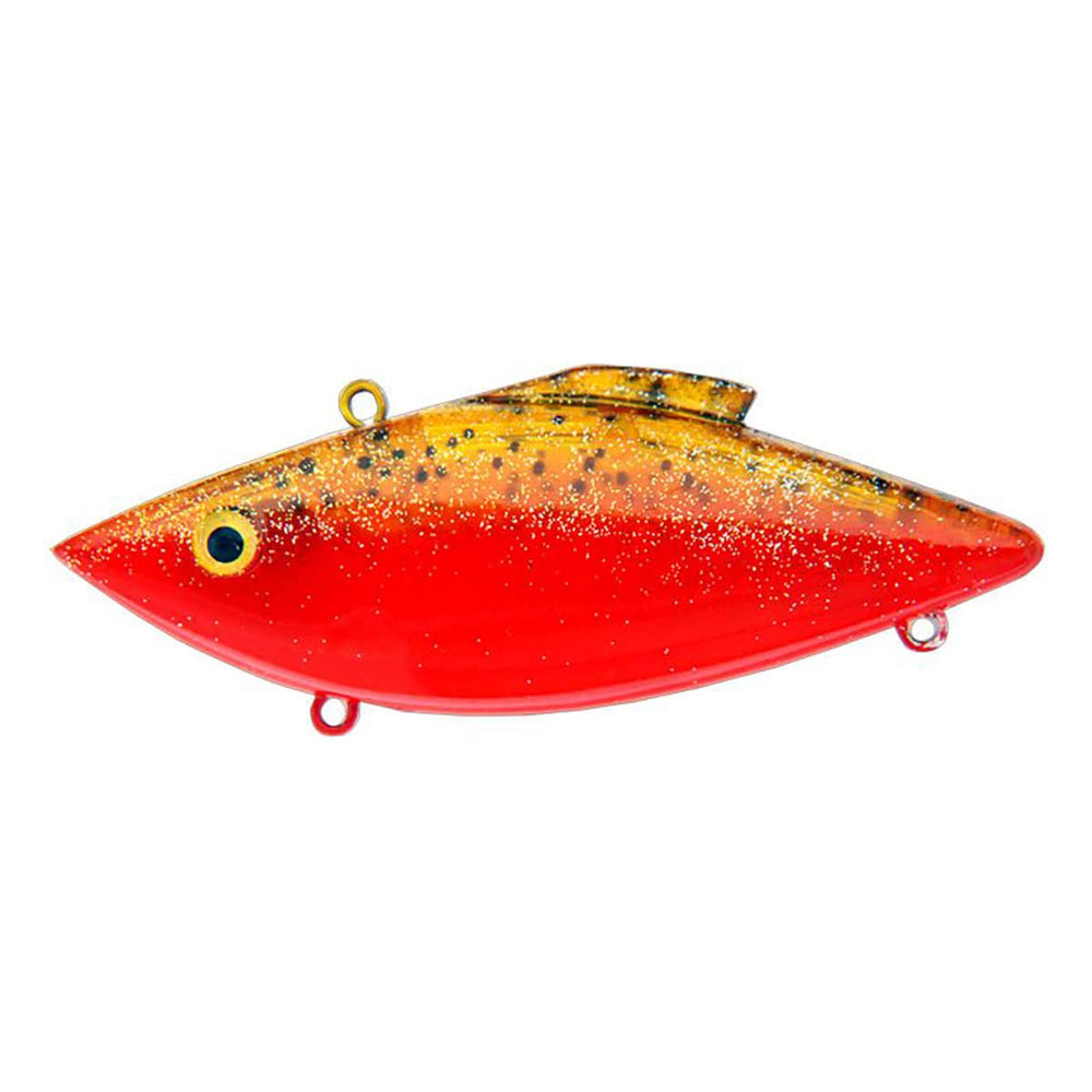 Rat-L-Trap Cherry Bomb lipless crankbait delivering lifelike vibrations to trigger bites.