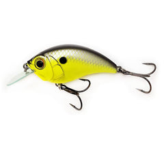 Rat-L-Trap SB-57 MDJ squarebill in Chartreuse Shiner, ideal for shallow-water strikes and reaction bites.