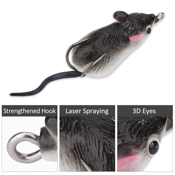 Rat Lure Dark Grey – overall dimensions (5 cm)