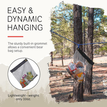 RATSACK waterproof storage bag photo shows moisture protection in variable campsite conditions.