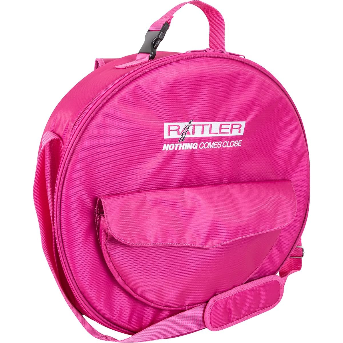 Rattler Raspberry Hot Pink Breakaway Rope Bag front view for quick rope access.