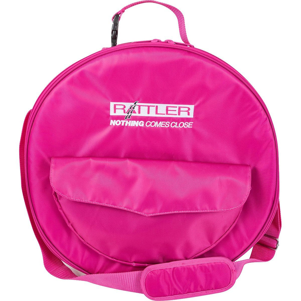 Rattler Raspberry Hot Pink Breakaway Rope Bag with open lid for fast rope retrieval during practice.