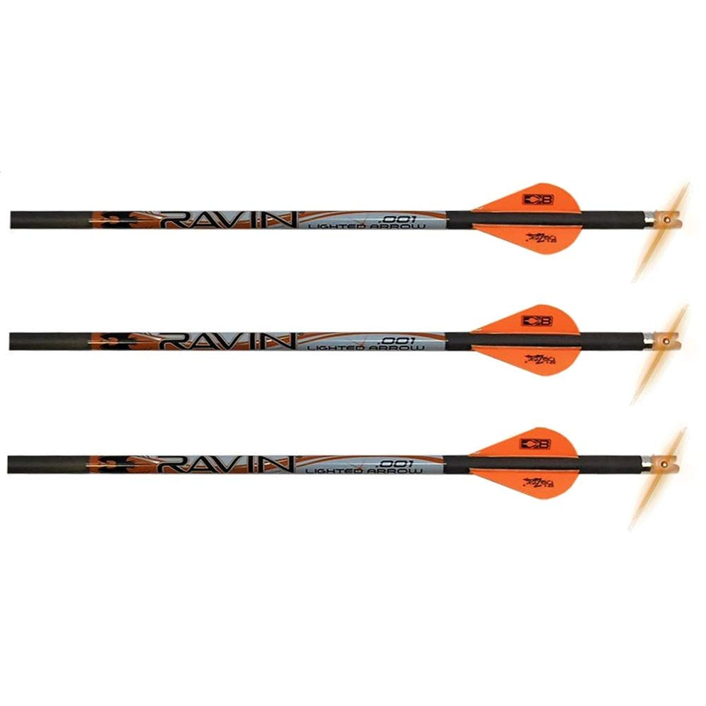 RAVIN bolts flight-profile closeup shows 2-inch vanes and durable aluminum components for stability.