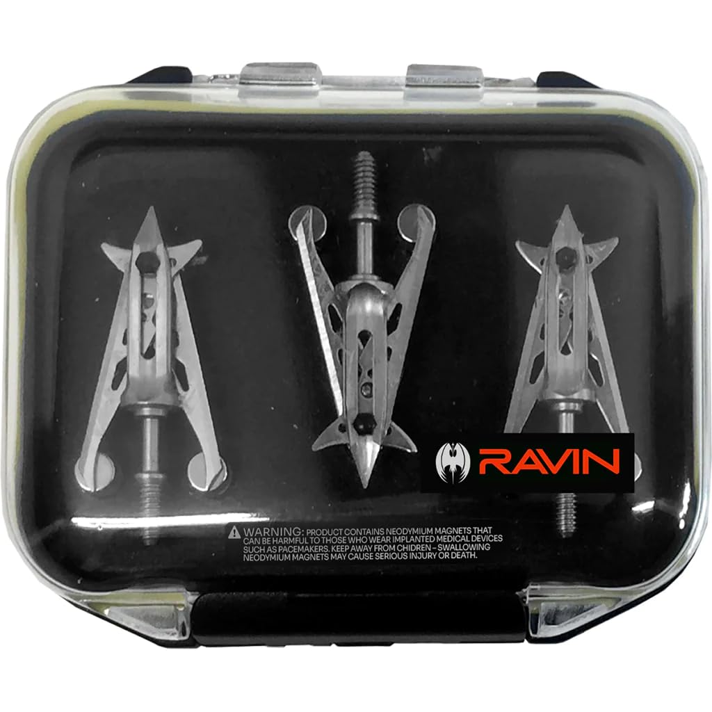 Ravin broadhead case with clear covers lets you check blade types at a glance