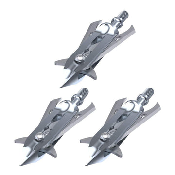 RAVIN titanium broadheads ferrule close-up shows internal spring clip for secure flight and quick field replacement.
