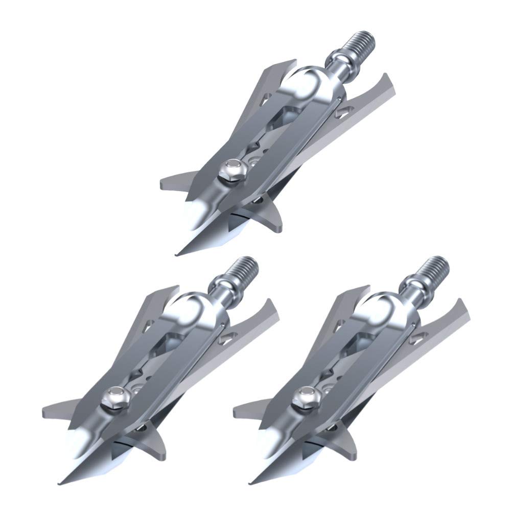 RAVIN titanium broadheads ferrule close-up shows internal spring clip for secure flight and quick field replacement.