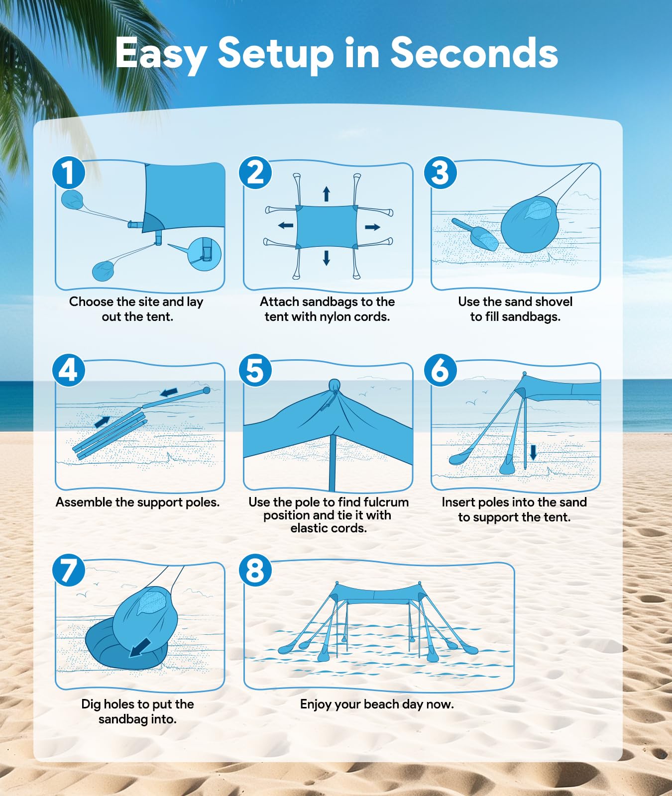 Raynesys shade tent ideal for beach, fishing, camping, or outdoor events