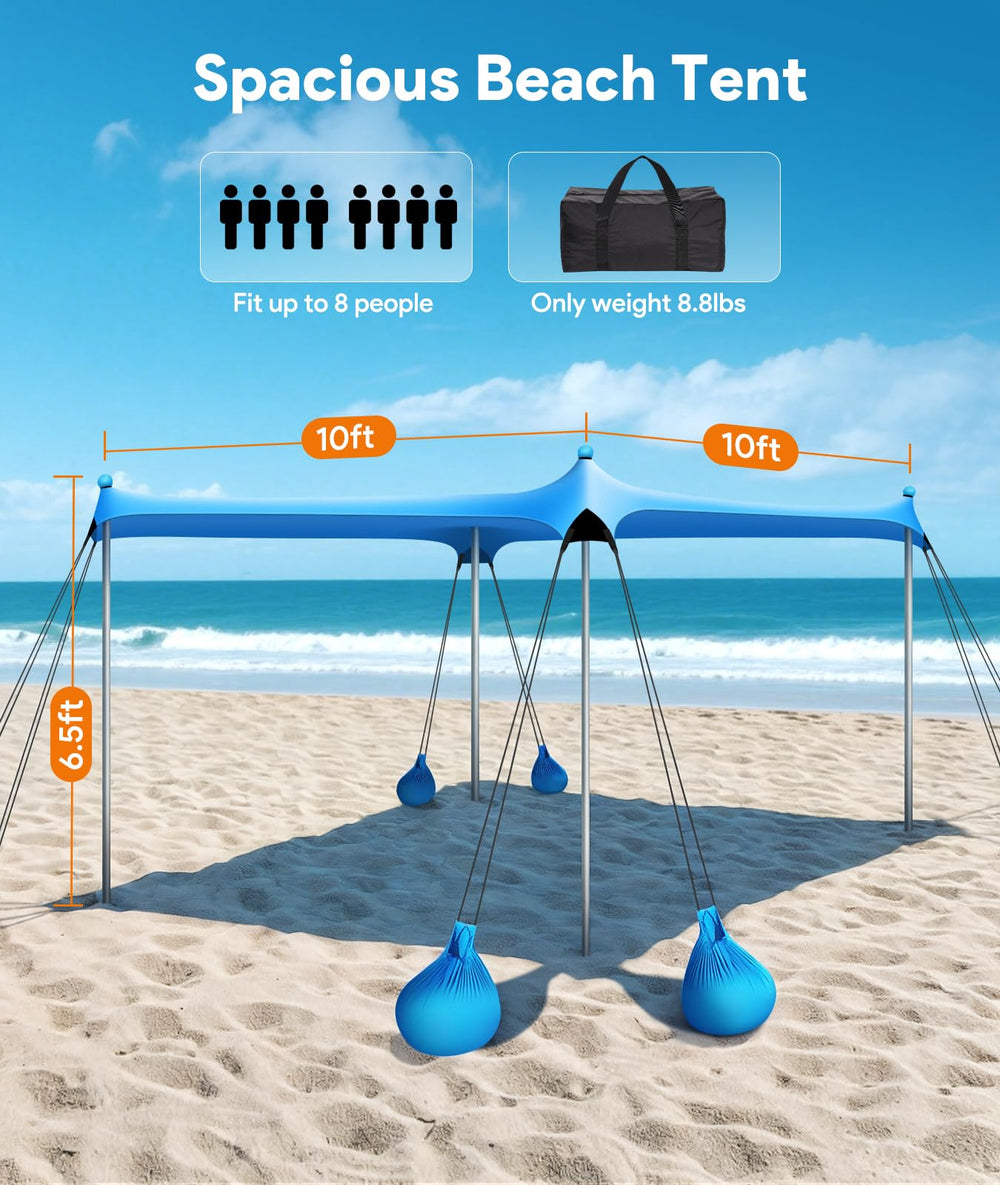 Raynesys Beach Tent portable nylon carry bag keeps storage compact for travel