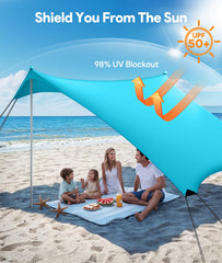 Raynesys Beach Tent UPF50+ protection reduces sun glare during outdoor adventures