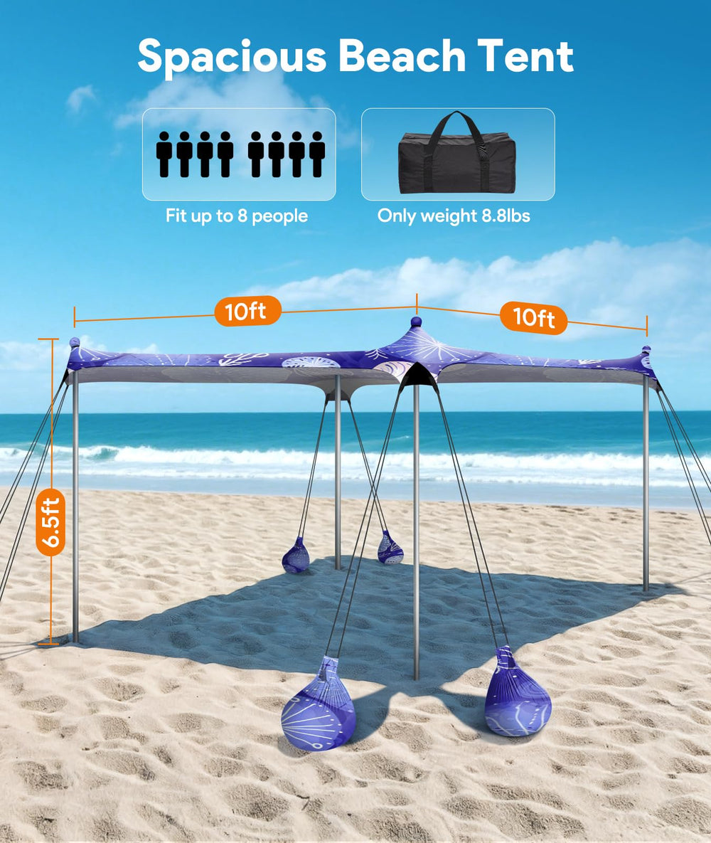Raynesys beach tent UPF50 sun protection reduces glare on bright days
