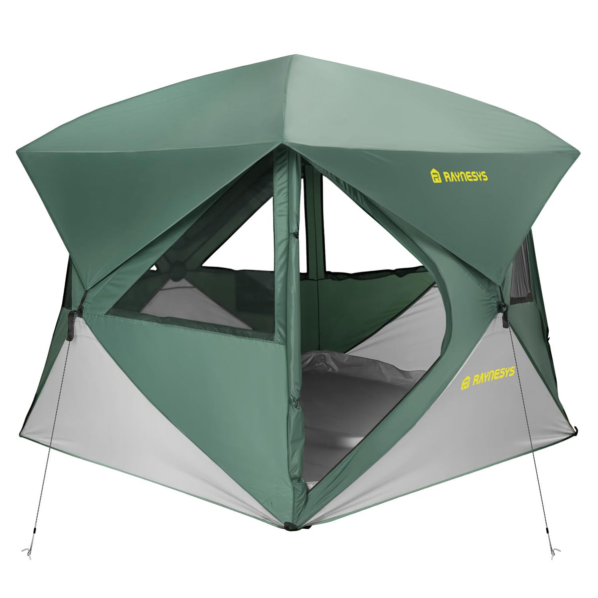 Raynesys camping tent demonstrates 60-second setup for fast shelter