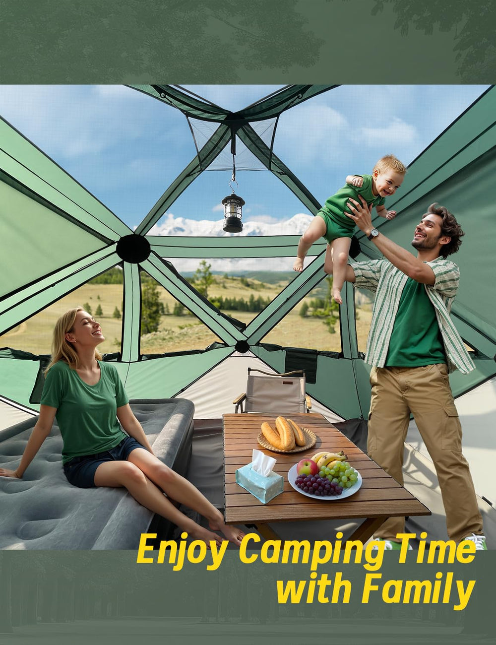 Raynesys compact packable tent length 56.89 inches aids storage