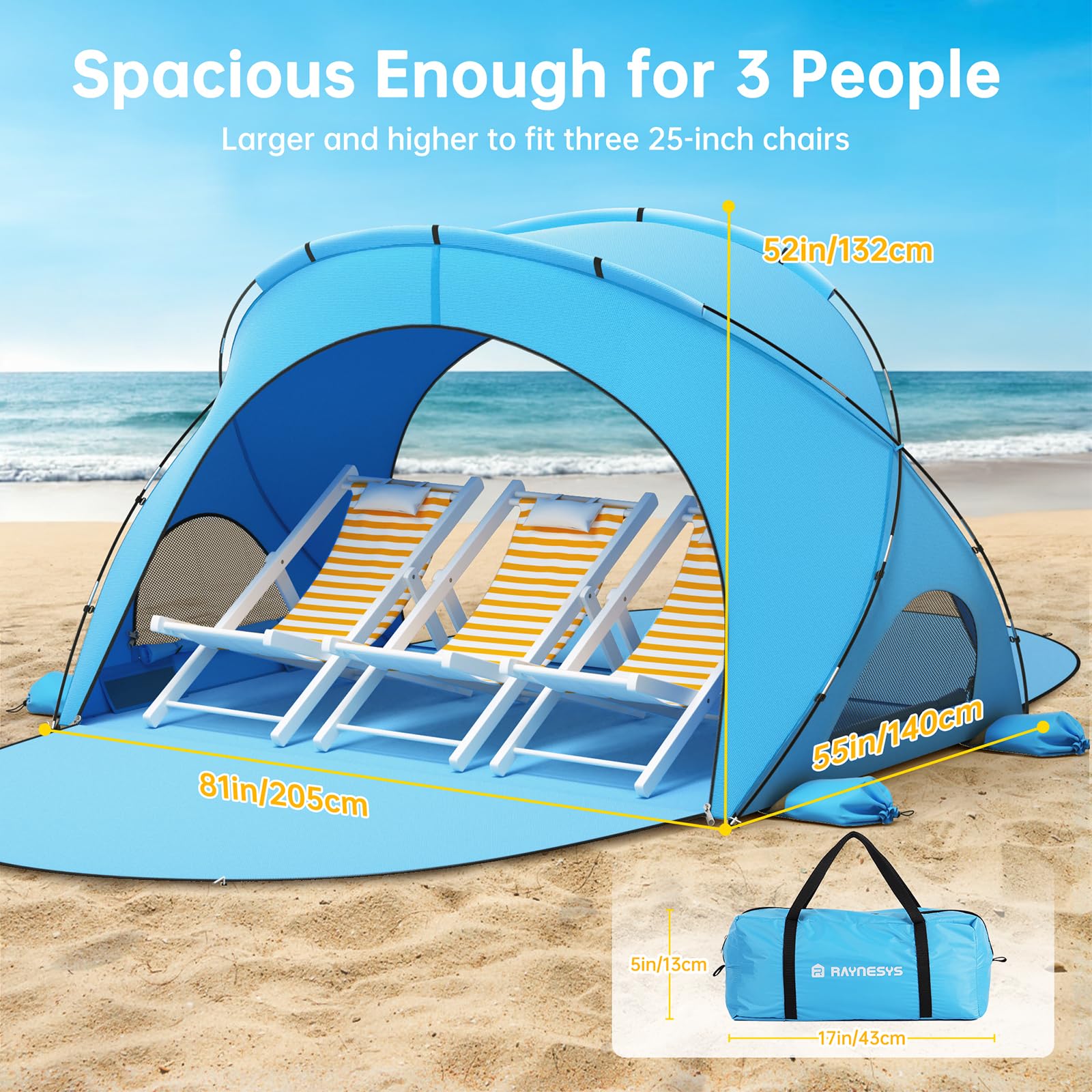 Raynesys waterproof fabric resists splashes for reliable shade during light rain