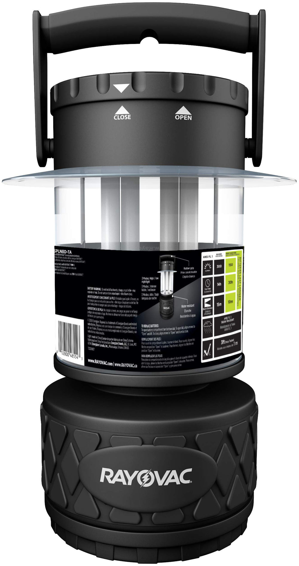 Rayovac Sportsman lantern in use at campsite with nearby gear.