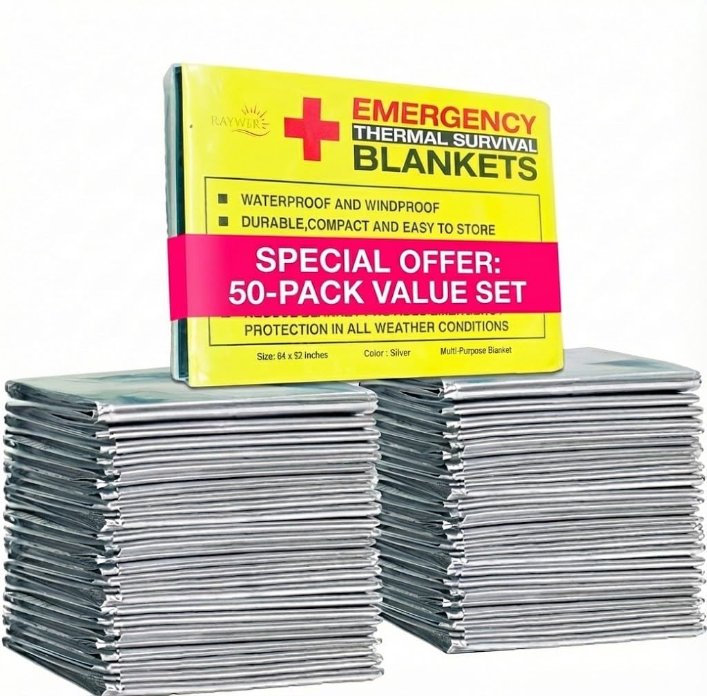 Raywer Rawyer emergency blanket rolled for compact warmth on outdoor trips
