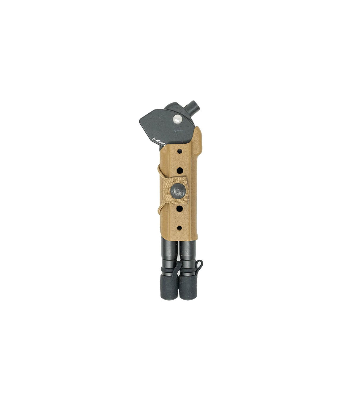 Razco Spartan Javelin Bipod Carrier with belt mount enables quick on-the-go access.