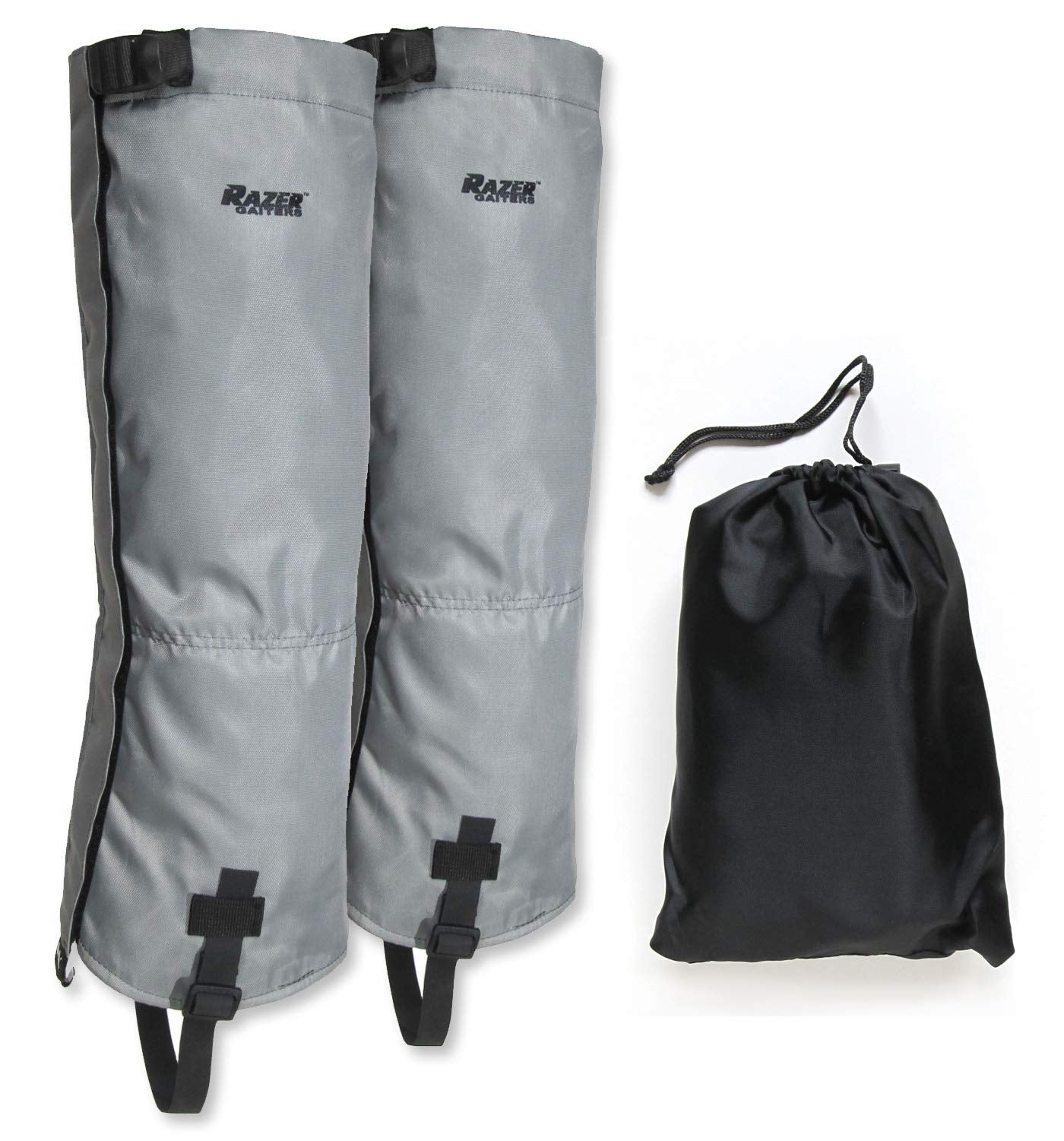 Razer Gaiters drawstring bag for easy storage and transport.
