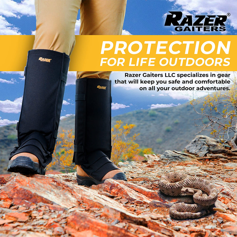 Razer Snake Gaiters with adjustable straps deliver secure, comfortable fit.
