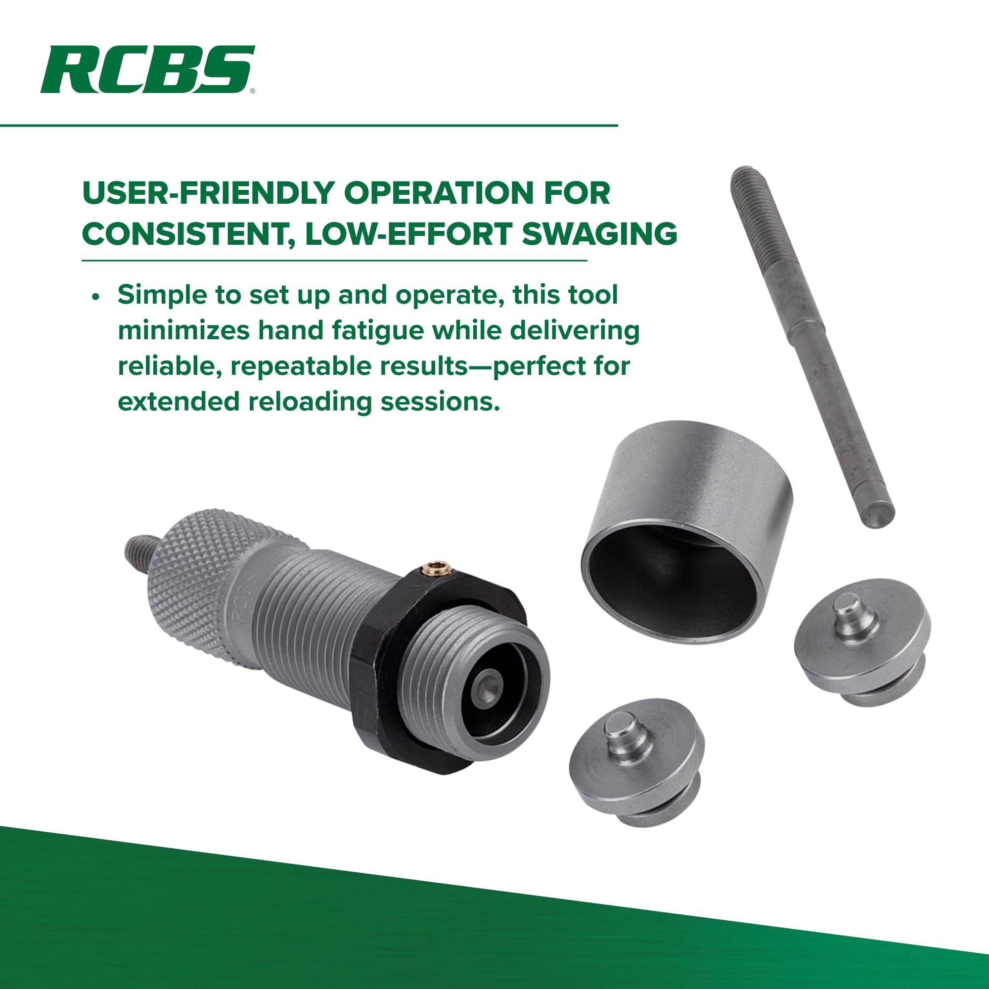 Compatible with single stage and turret presses