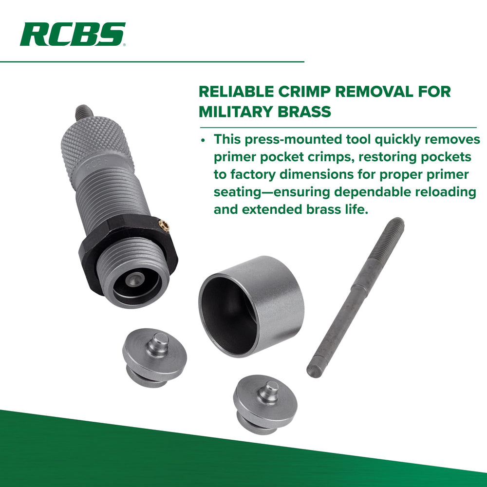 RCBS primer pocket swager-2 kit components