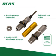 RCBS Supreme Die Set with shell holder ready for quick, reliable shell handling.