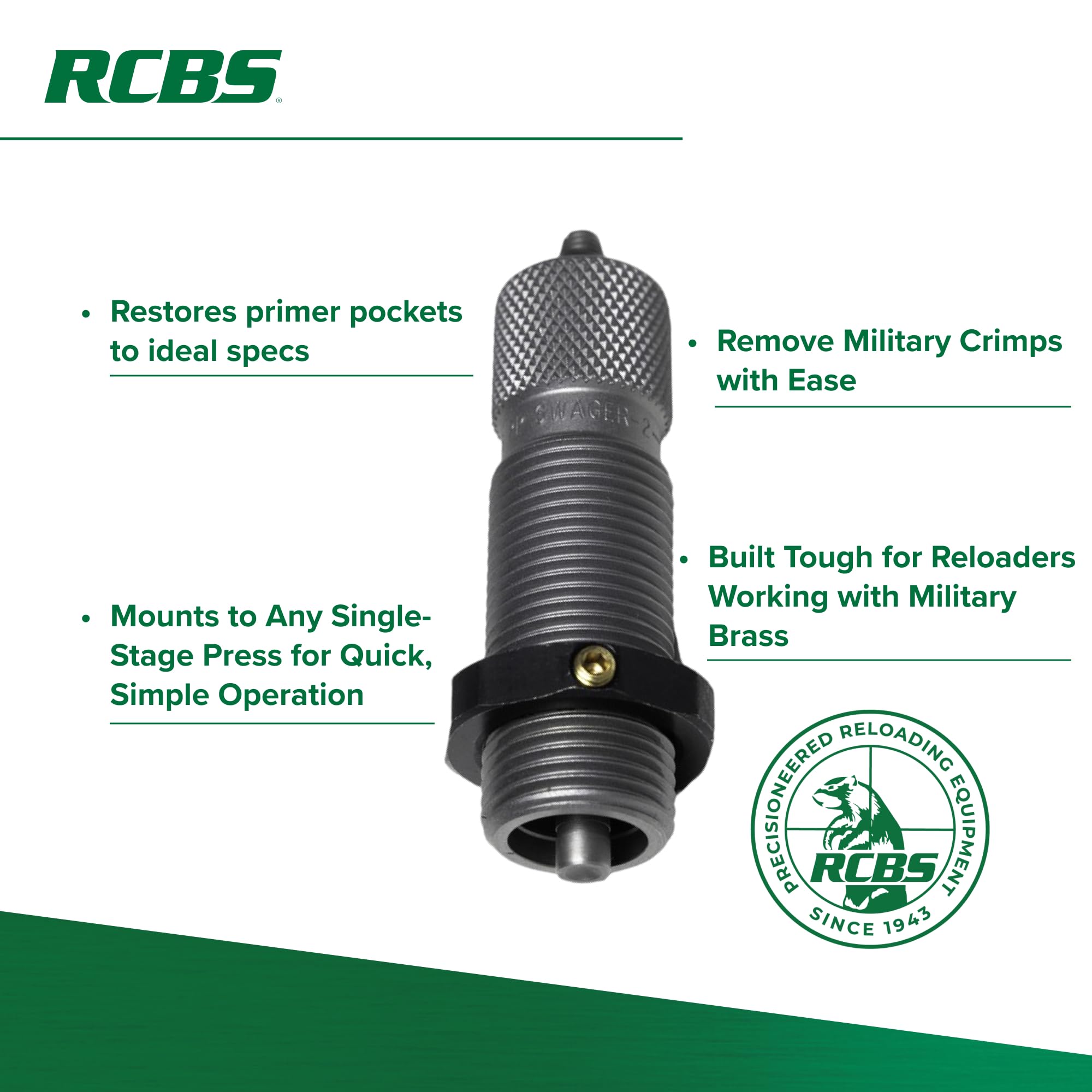 Swager-2 large and small primer pocket heads