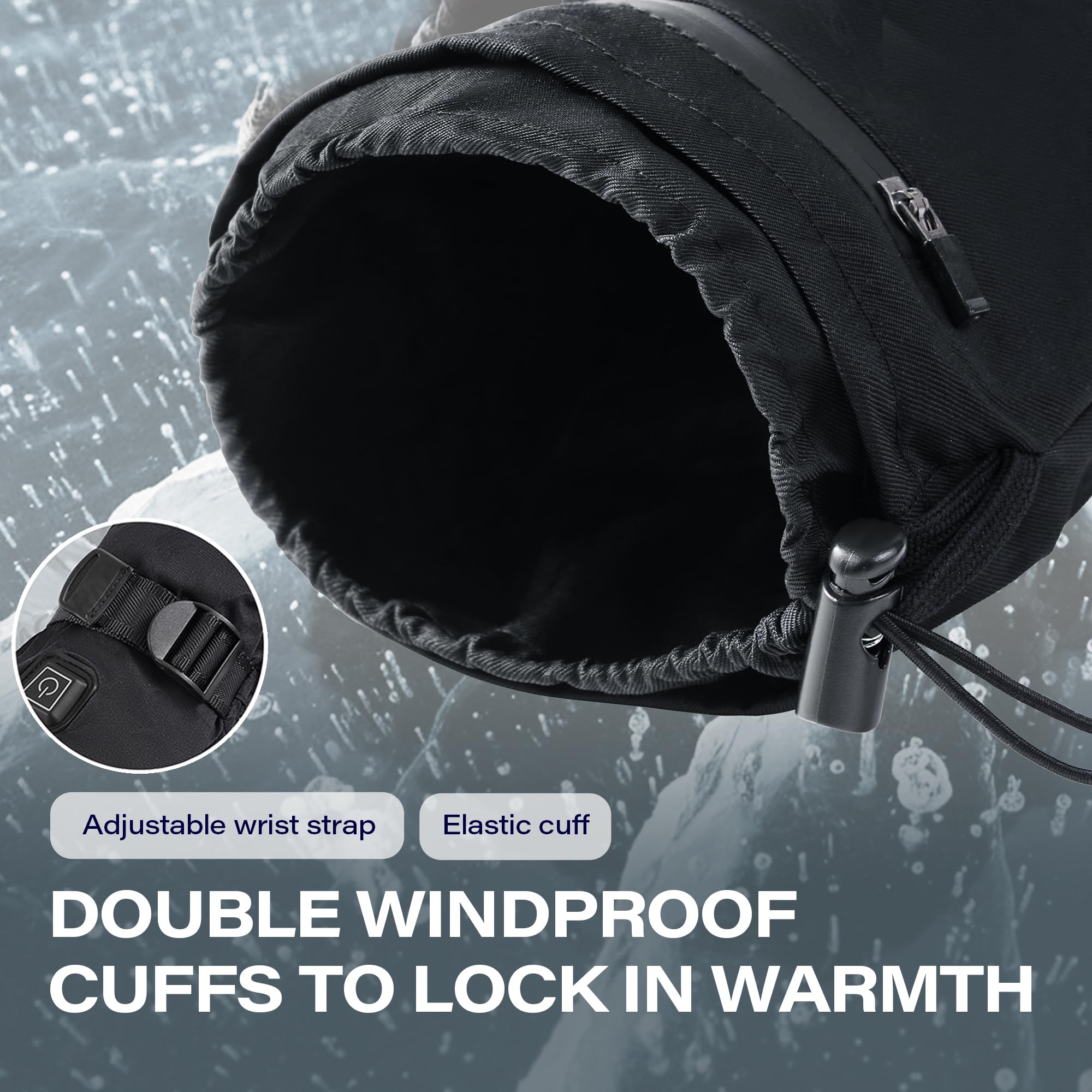 RDGDFONG heated gloves anti-slip-palm improves grip during cycling and climbing.