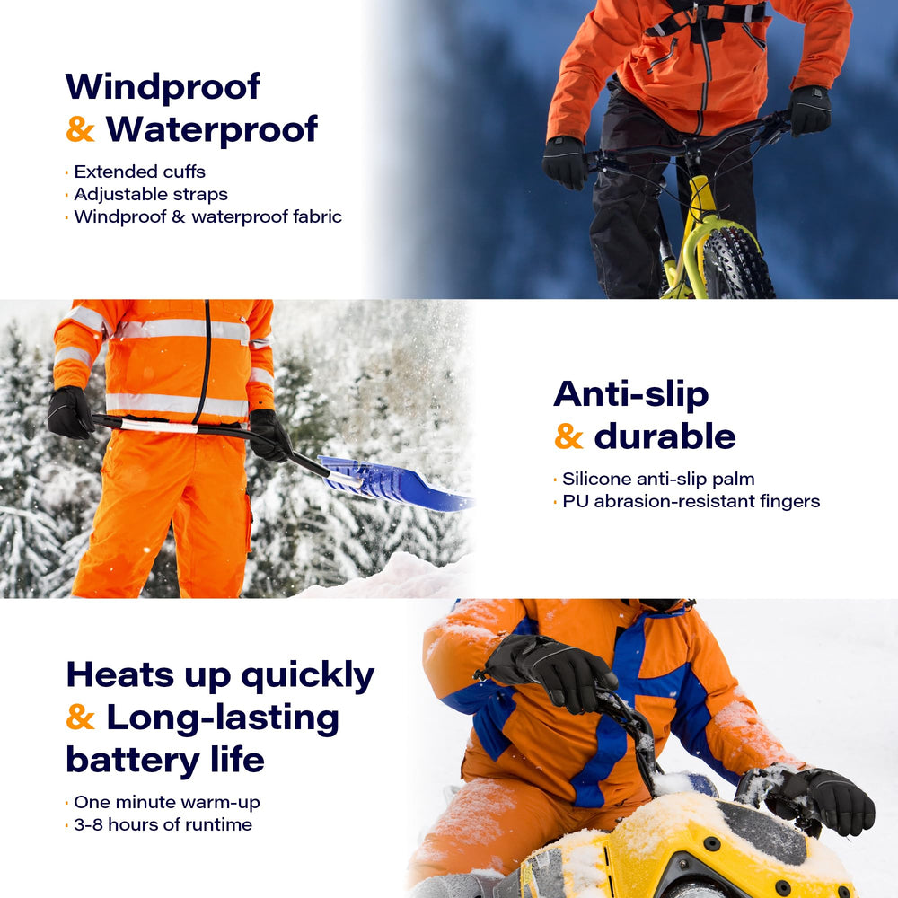 RDGDFONG heated gloves ideal for cycling and skiing in cold weather