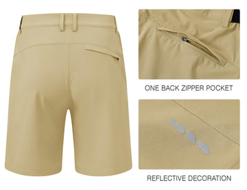 Rdruko golf shorts apricot close-up of quick-dry fabric and wrinkle resistance