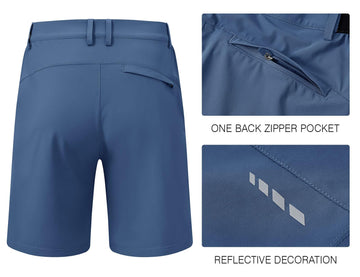 Rdruko golf shorts Indigo quick-dry fabric keeps you comfortable in heat.