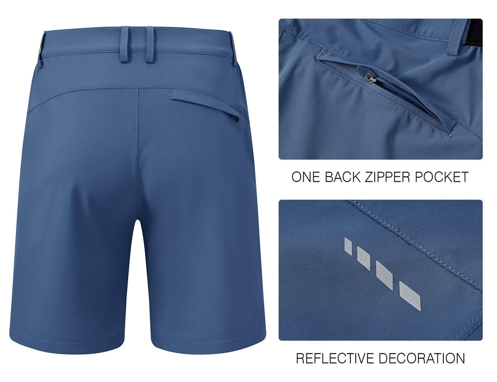 Rdruko golf shorts Indigo quick-dry fabric keeps you comfortable in heat.