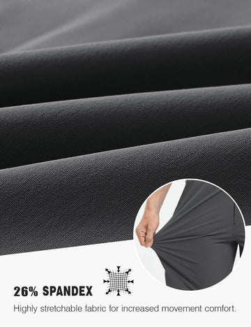 Rdruko shorts display a 9-inch inseam for versatile golf and casual looks.