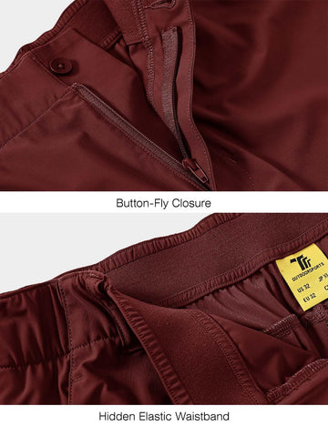 Rdruko dry-fit shorts elastic waistband provides flexible fit for work and travel.