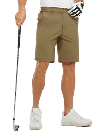 Rdruko men's golf shorts lifestyle shot on course showing versatile wear