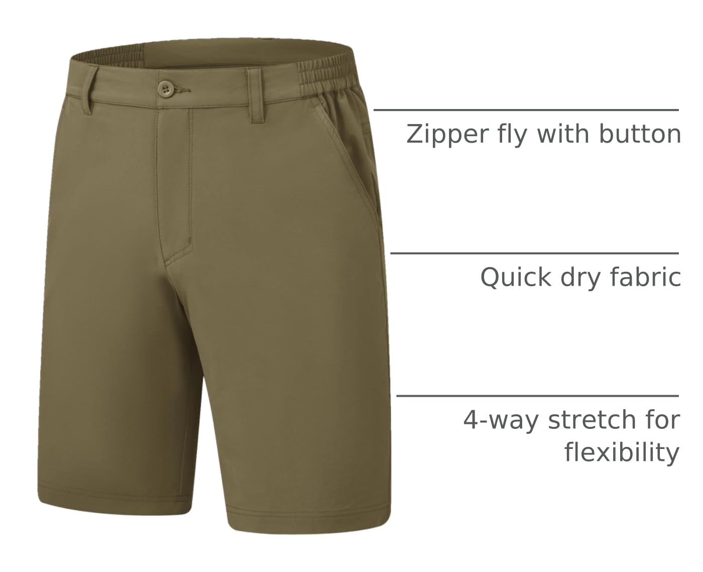 Rdruko men's golf shorts pocket detail showing five-pocket storage