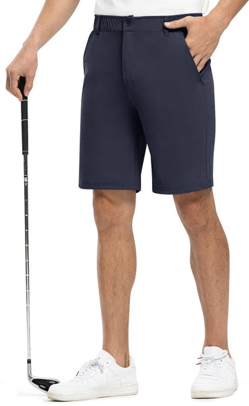 Rdruko golf shorts elastic waistband close-up highlights flexible fit for all-day movement