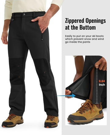 Rdruko ski pants featuring three zip pockets for secure small-item storage.