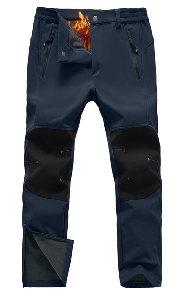 Rdruko men's snow pants in waterproof softshell finish, keeping you dry during snowy hikes.