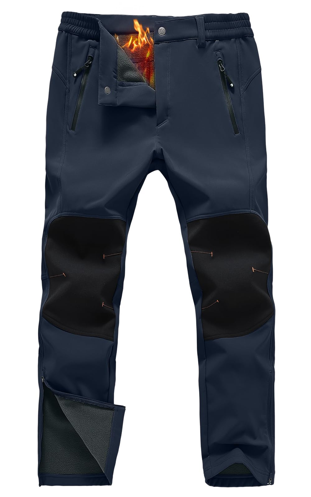 Rdruko men's snow pants in waterproof softshell finish, keeping you dry during snowy hikes.