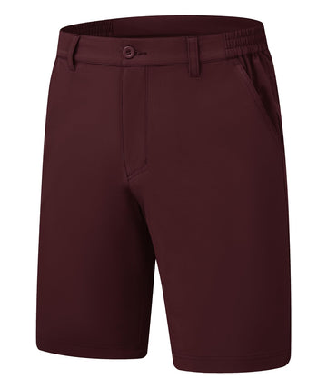 Rdruko men's stretch golf shorts front view with quick-dry fabric for comfort.