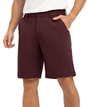 Rdruko stretch golf shorts side view showing 4-way stretch for mobility.