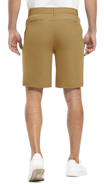 Rdruko men's stretch golf shorts showing high-elastic stretch for freedom of movement