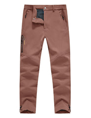 Rdruko men's winter snow pants front view showing water-resistant warm softshell
